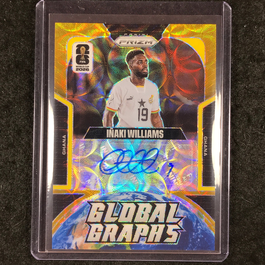 2026 Prizm FIFA World Cup INAKI WILLIAMS Global Graphs Auto Choice Gold 3/10