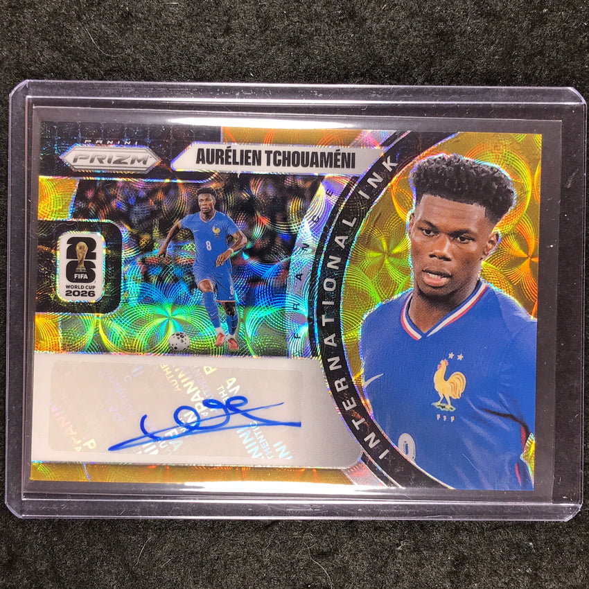 2026 Prizm World Cup AURELIEN TCHOUAMENI International Ink Auto Choice Gold 2/10