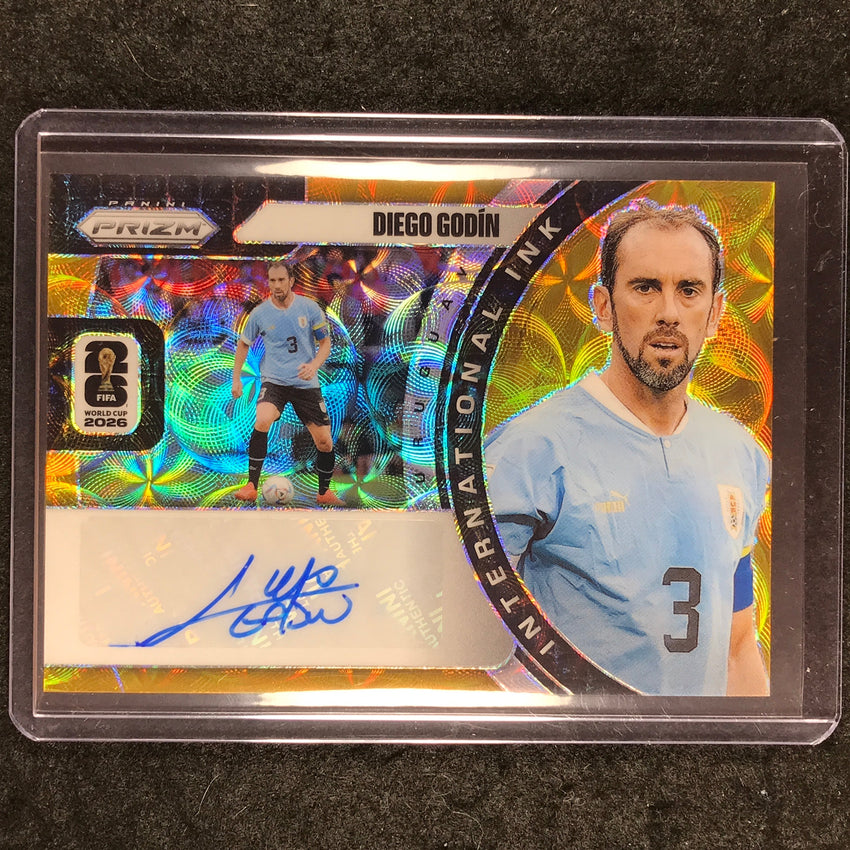 2026 Prizm FIFA World Cup DIEGO GODIN International Ink Auto Choice Gold 3/10