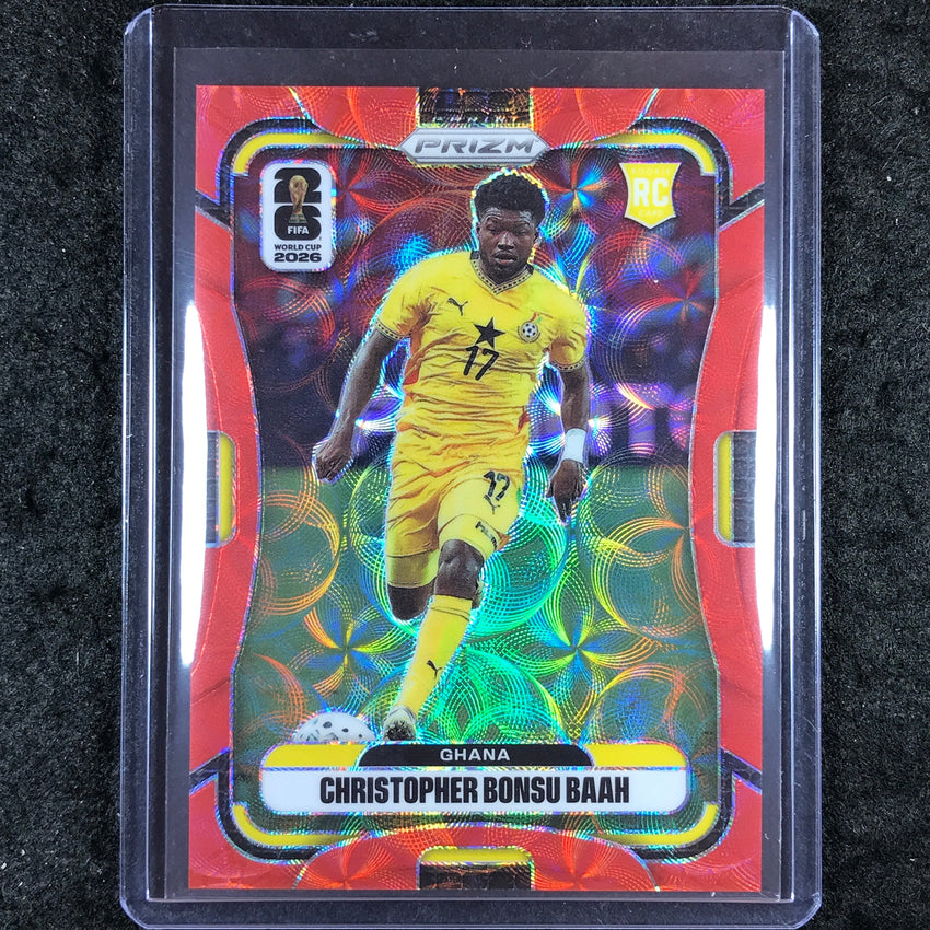 2026 Prizm FIFA World Cup CHRISTOPHER BONSU BAAH Rookie Choice Red /85 #231