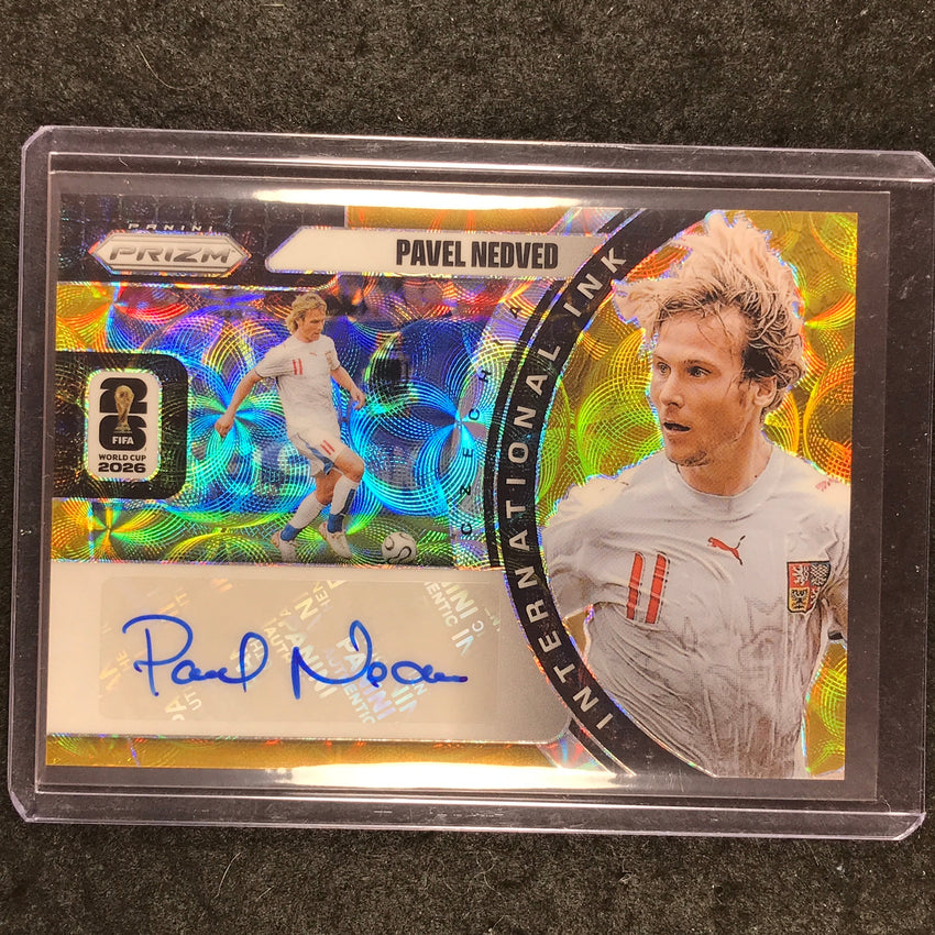 2026 Prizm FIFA World Cup PAVEL NEDVED International Ink Auto Choice Gold 6/10