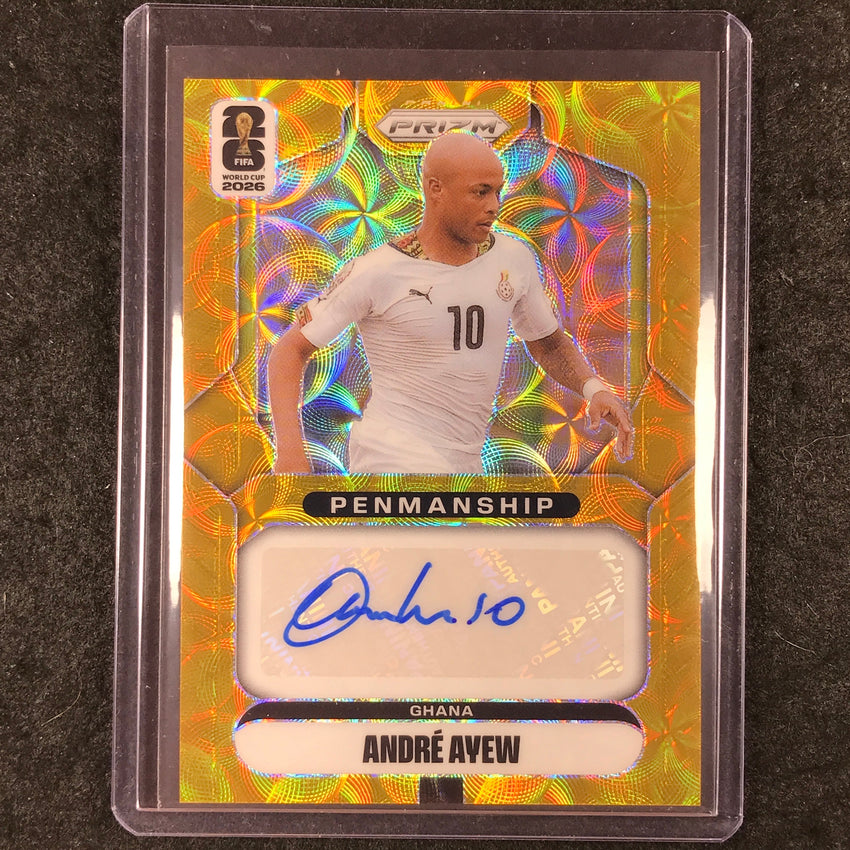 2026 Prizm FIFA World Cup ANDREW AYEW Penmanship Auto Choice Gold 10/10