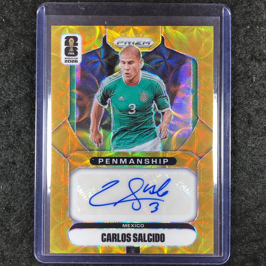 2026 Prizm FIFA World Cup CARLOS SALCIDO Penmanship Auto Choice Gold 4/10