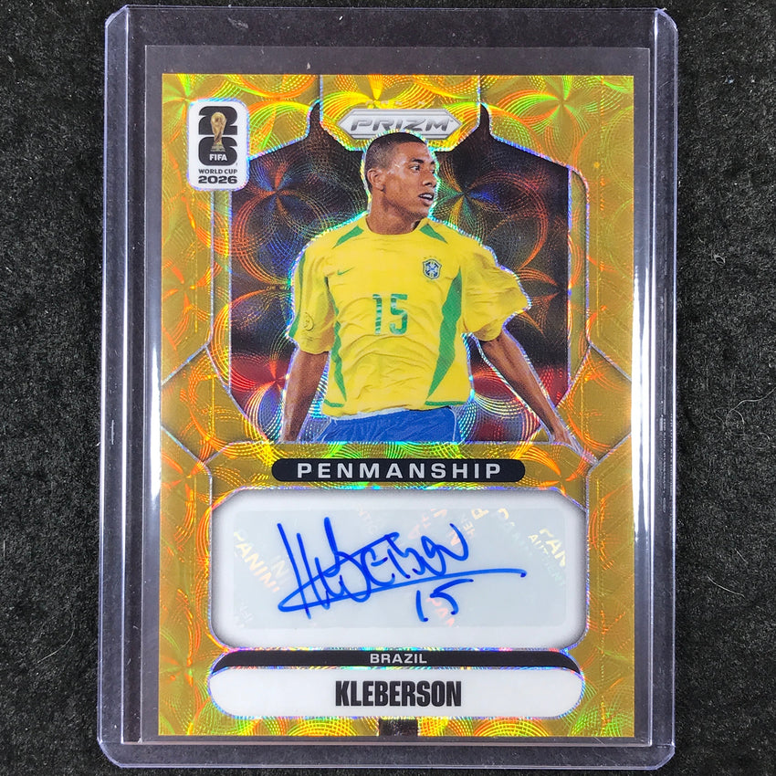 2026 Prizm FIFA World Cup KLEBERSON Penmanship Auto Choice Gold 1/10