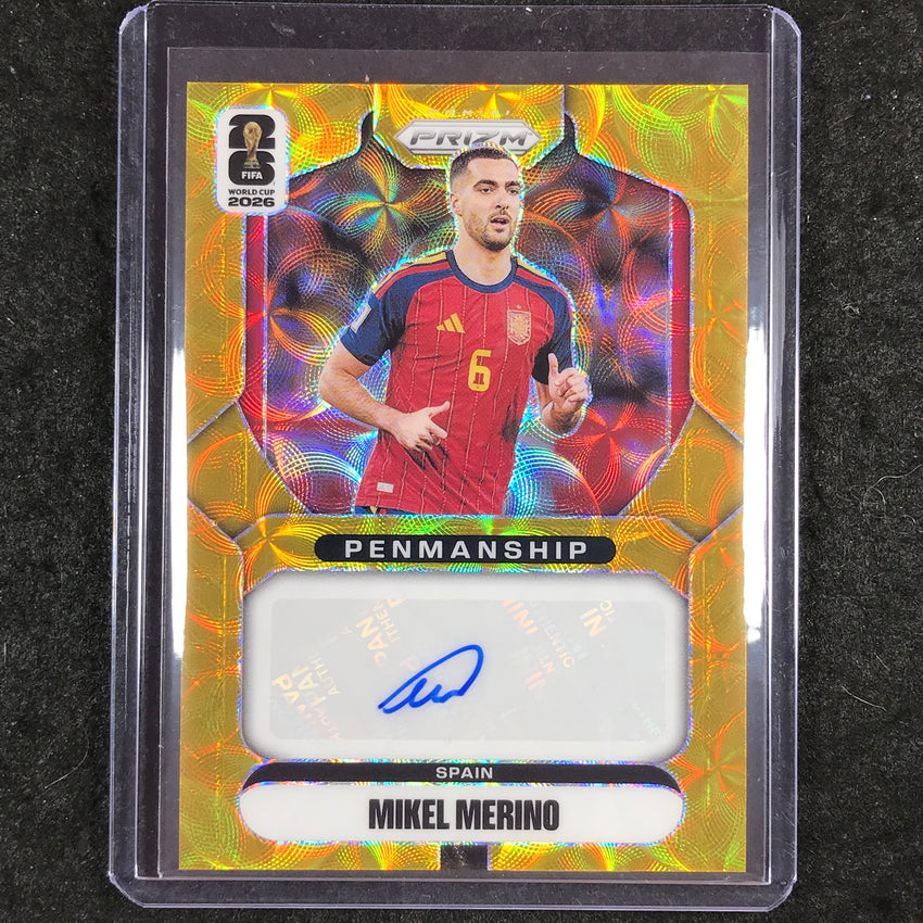 2026 Prizm FIFA World Cup MIKEL MERINO Penmanship Auto Choice Gold 6/10
