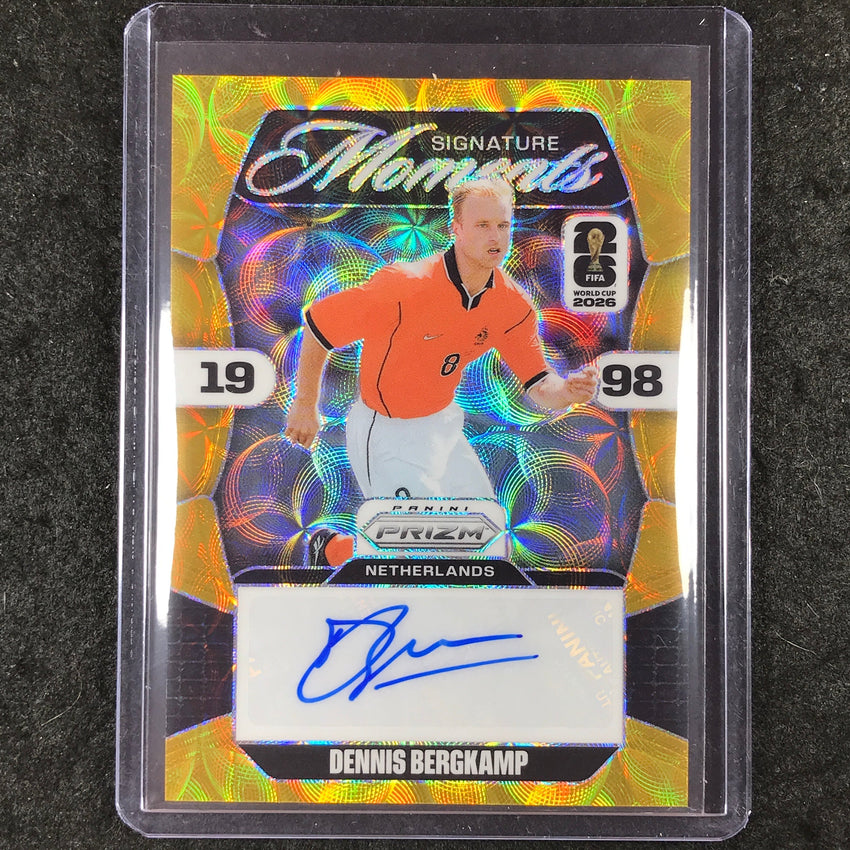 2026 Prizm FIFA World Cup DENNIS BERGKAMP Signature Moments Choice Gold 9/10