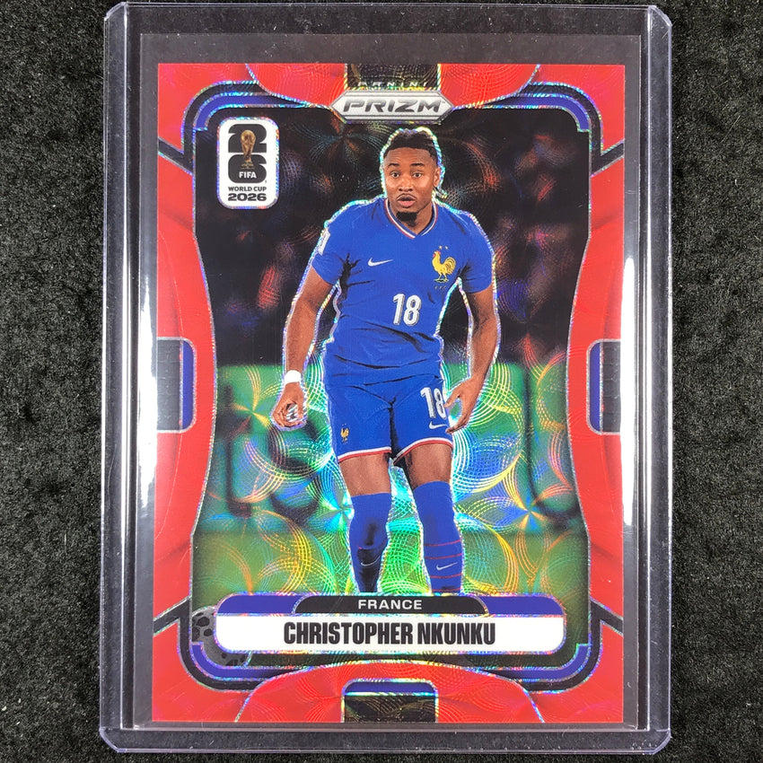 2026 Prizm FIFA World Cup CHRISTOPHER NKUNKU Choice Red /85 #25
