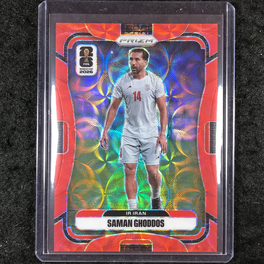 2026 Prizm FIFA World Cup SAMAN GHODDOS Choice Red /85 #243