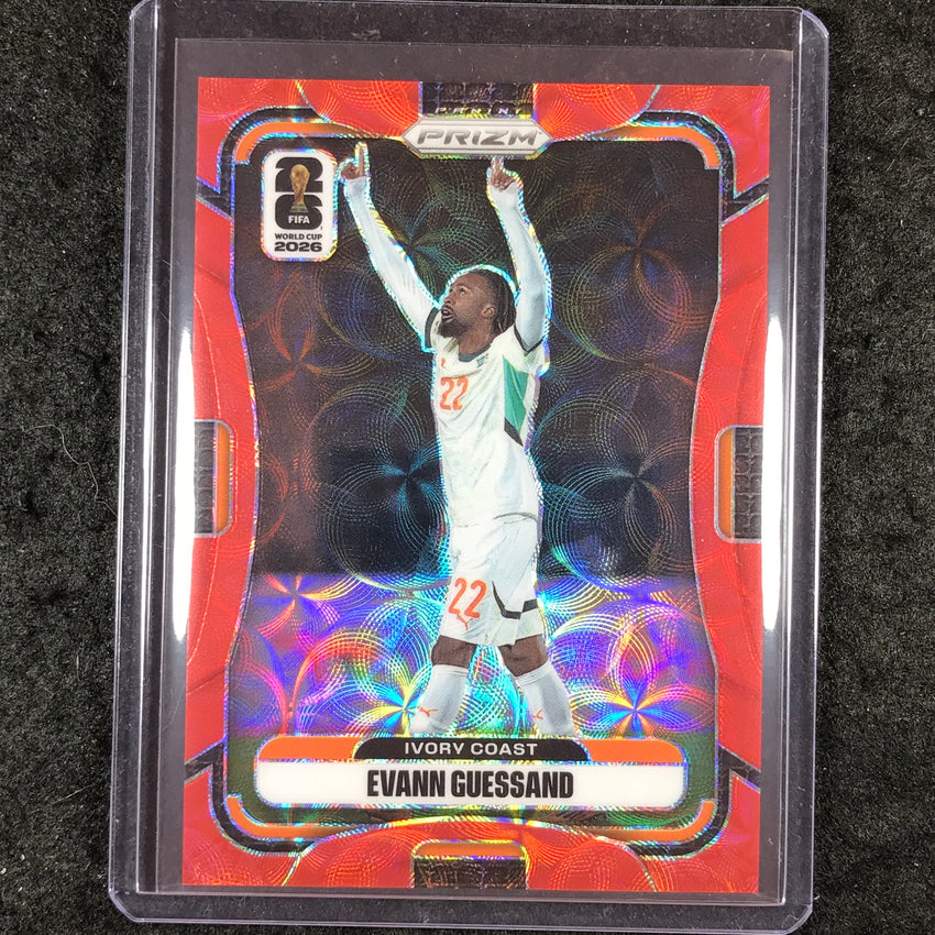 2026 Prizm FIFA World Cup EVANN GUESSAND Choice Red /85 #250