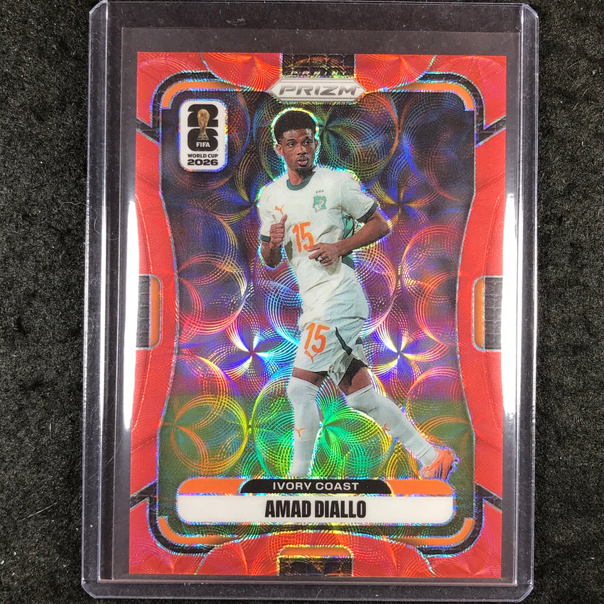 2026 Prizm FIFA World Cup AMAD DIALLO Choice Red /85 #253