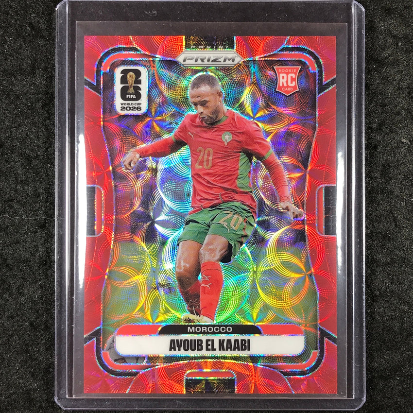 2026 Prizm FIFA World Cup AYOUB EL KAABI Rookie Choice Red /85 #301