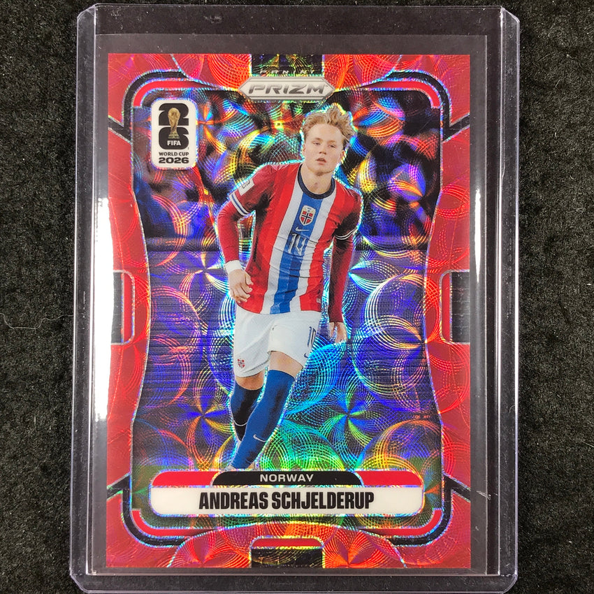 2026 Prizm FIFA World Cup ANDREAS SCHJELDERUP Choice Red /85 #335