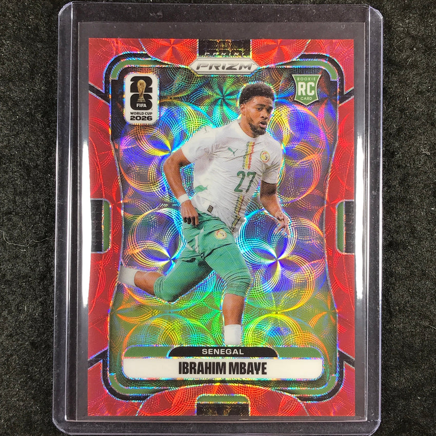 2026 Prizm FIFA World Cup IBRAHIM MBAYE Rookie Choice Red /85 #405