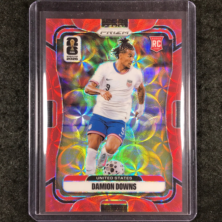 2026 Prizm FIFA World Cup DAMION DOWNS Rookie Choice Red /85 #436