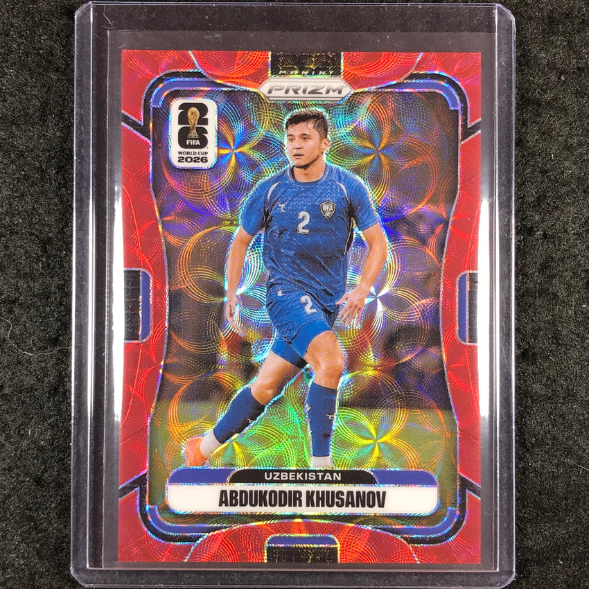 2026 Prizm FIFA World Cup ABDUKODIR KHUSANOV Choice Red /85 #446
