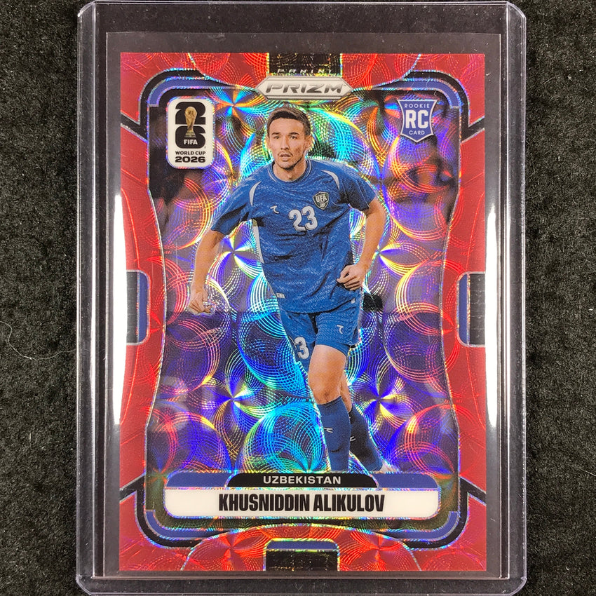 2026 Prizm FIFA World Cup KHUSNIDDIN ALIKULOV Rookie Choice Red /85 #452