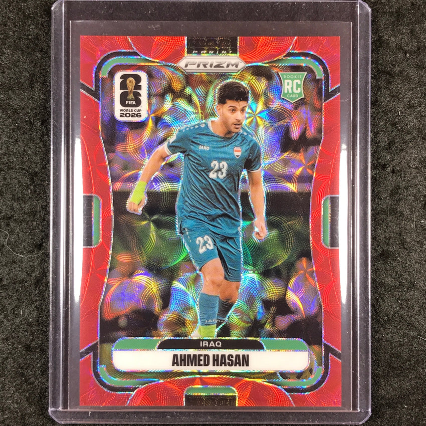 2026 Prizm FIFA World Cup AHMED HASAN Rookie Choice Red /85 #459