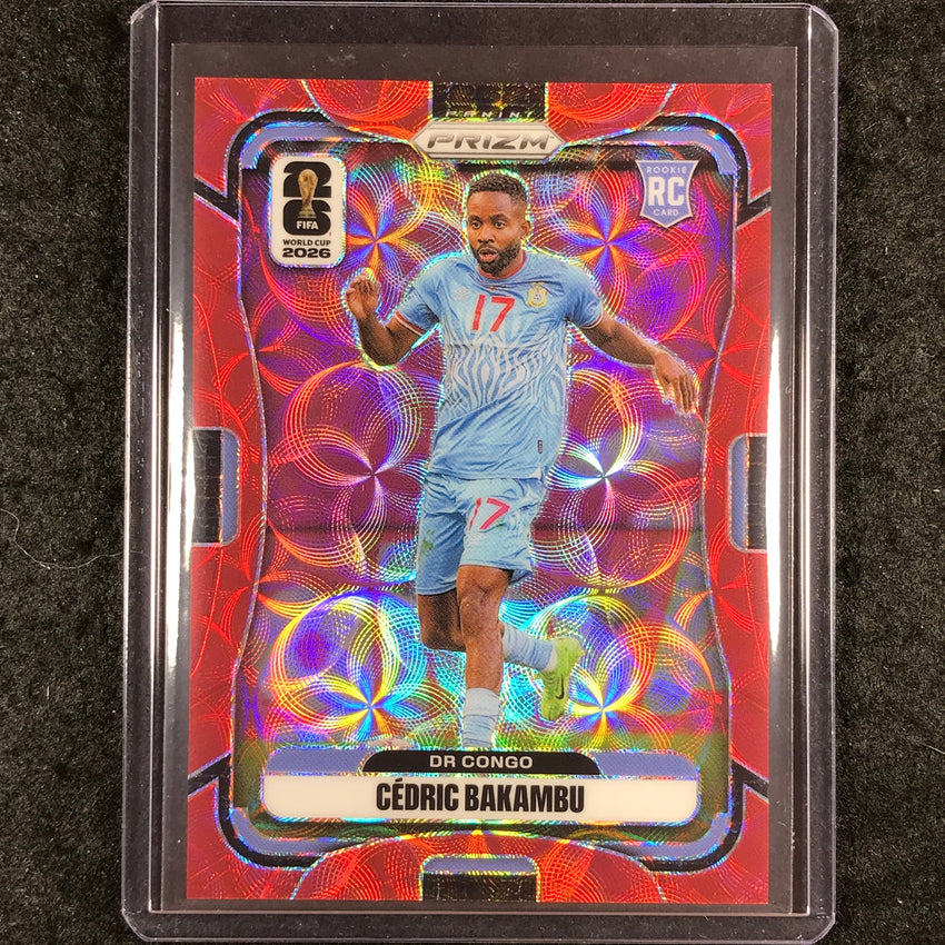 2026 Prizm FIFA World Cup CEDRIC BAKAMBU Rookie Choice Red /85 #464