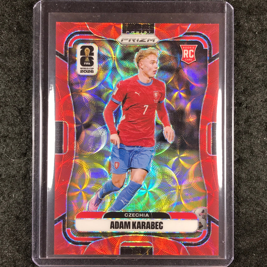 2026 Prizm FIFA World Cup ADAM KARABEC Rookie Choice Red /85 #480