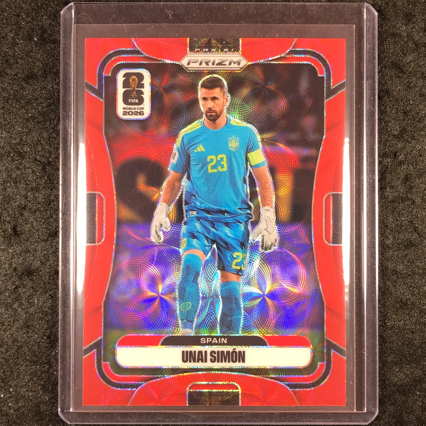 2026 Prizm FIFA World Cup UNAI SIMON Choice Red /85 #64