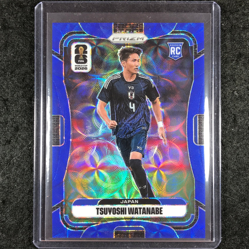 2026 Prizm FIFA World Cup TSUYOSHI WATANABE Rookie Choice Blue 14/38 #266