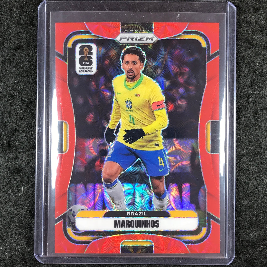 2026 Prizm FIFA World Cup MARQUINHOS (D) Choice Red /85 #93
