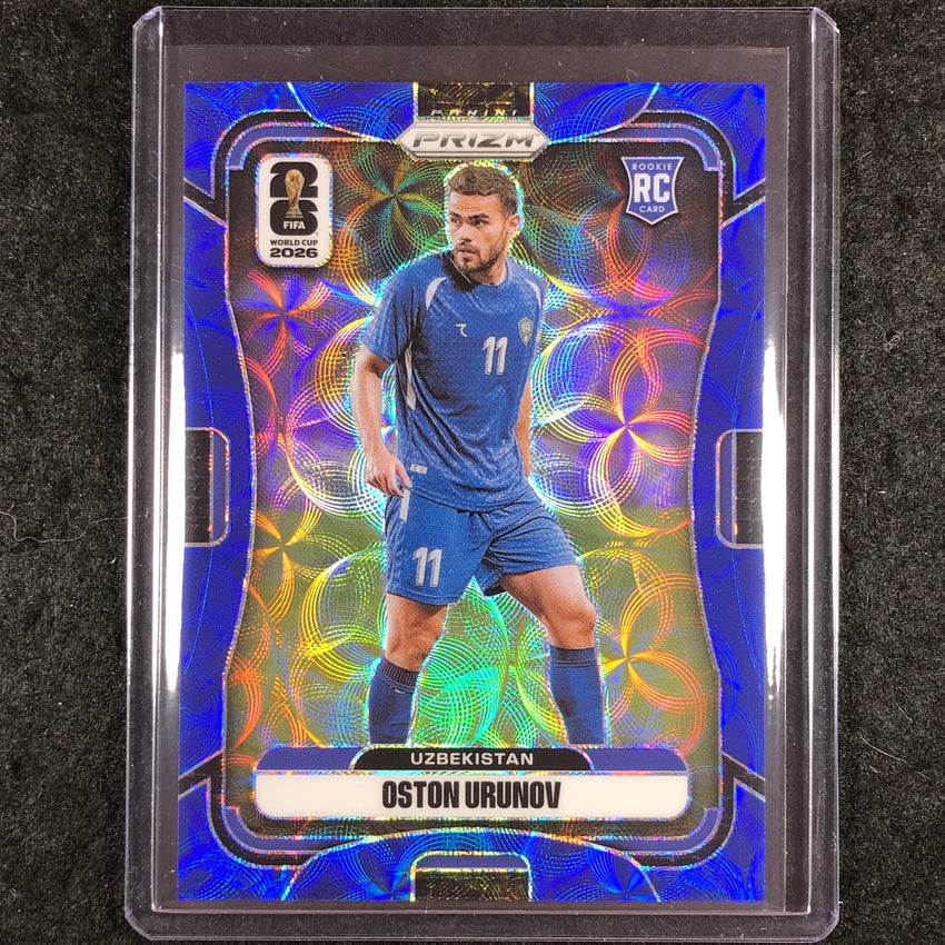 2026 Prizm FIFA World Cup OSTON URUNOV Rookie Choice Blue 34/38 #447