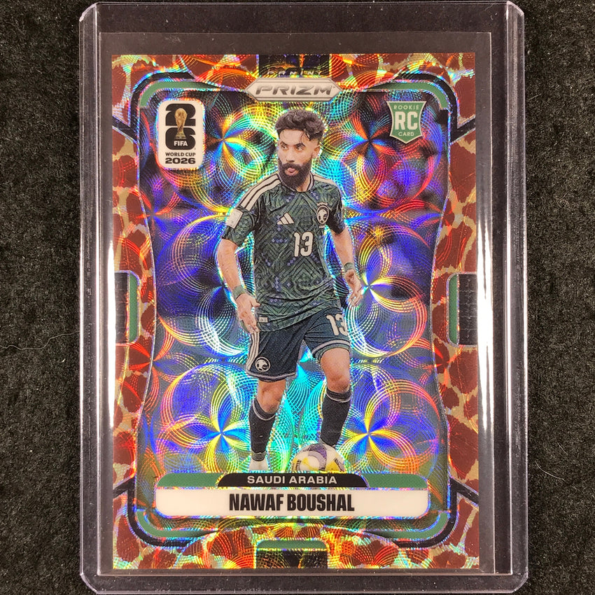 2026 Prizm FIFA World Cup NAWAF BOUSHAL Rookie Choice Giraffe #387