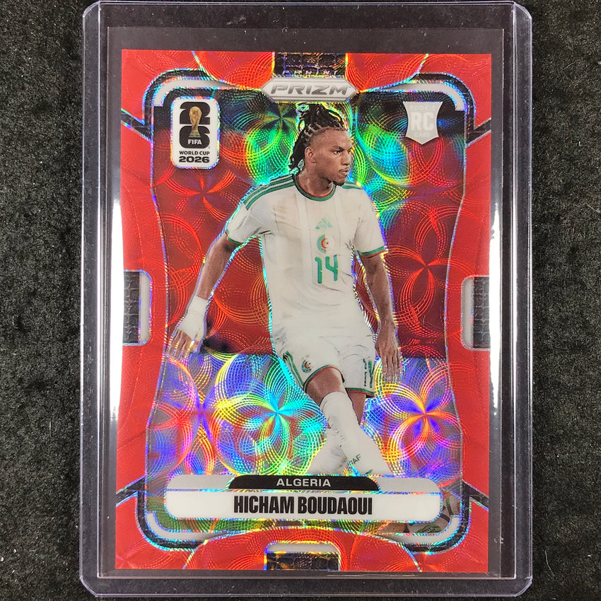 2026 Prizm FIFA World Cup HICHAM BOUDAOUI Rookie Choice Red /85 #129