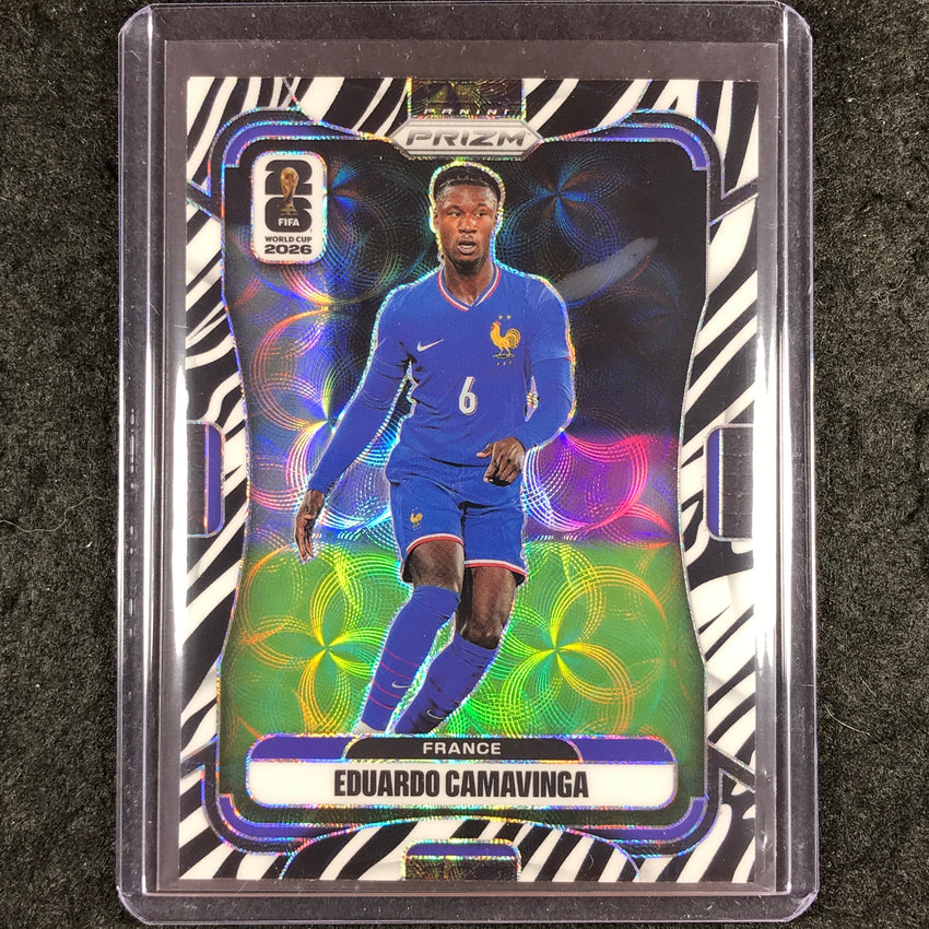 2026 Prizm FIFA World Cup EDUARDO CAMAVINGA Choice Zebra #23