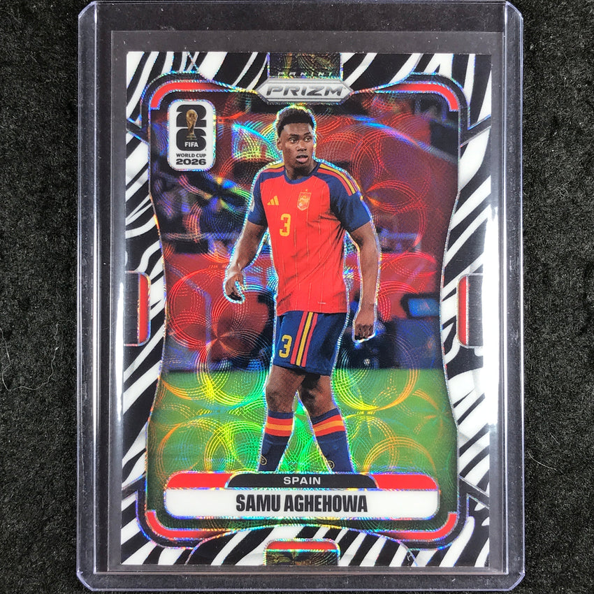 2026 Prizm FIFA World Cup SAMU AGHEHOWA Choice Zebra #81