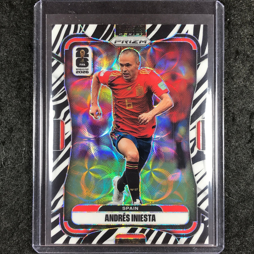2026 Prizm FIFA World Cup ANDRES INIESTA Choice Zebra #84