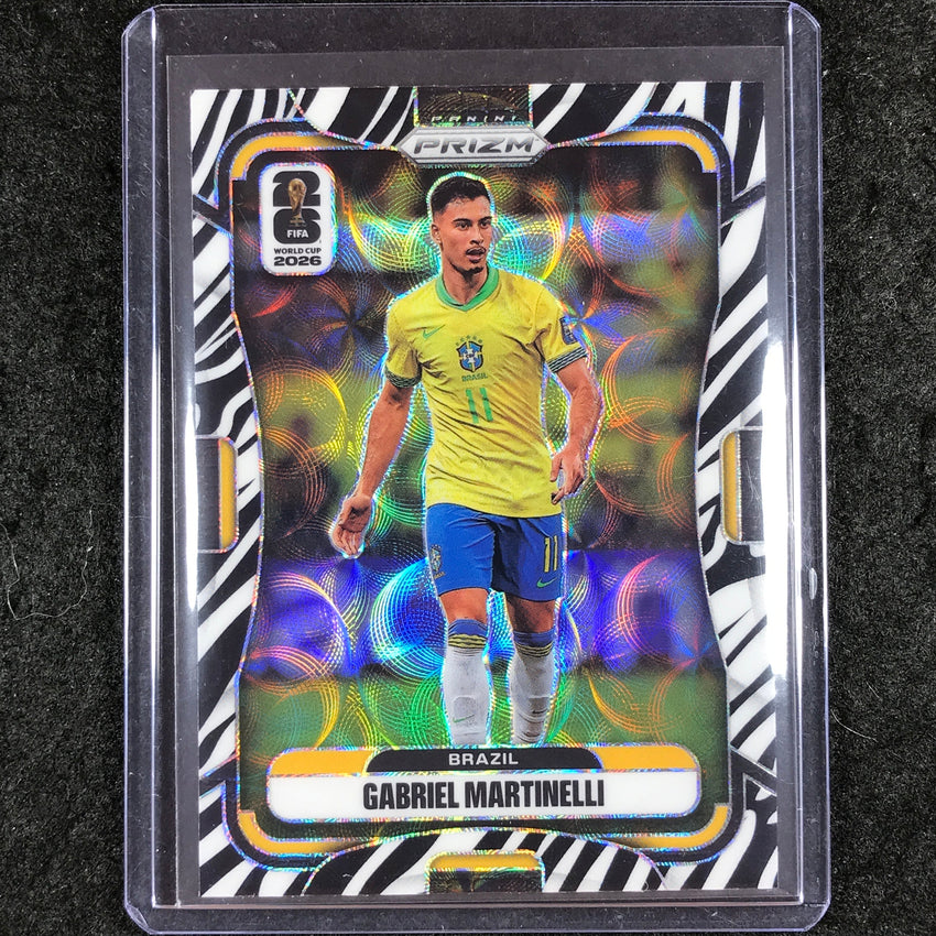 2026 Prizm FIFA World Cup GABRIEL MARTINELLI Choice Zebra #91