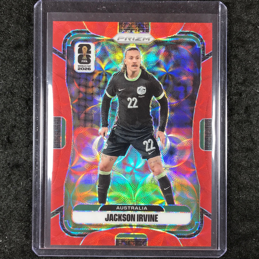 2026 Prizm FIFA World Cup JACKSON IRVINE Choice Red /85 #136