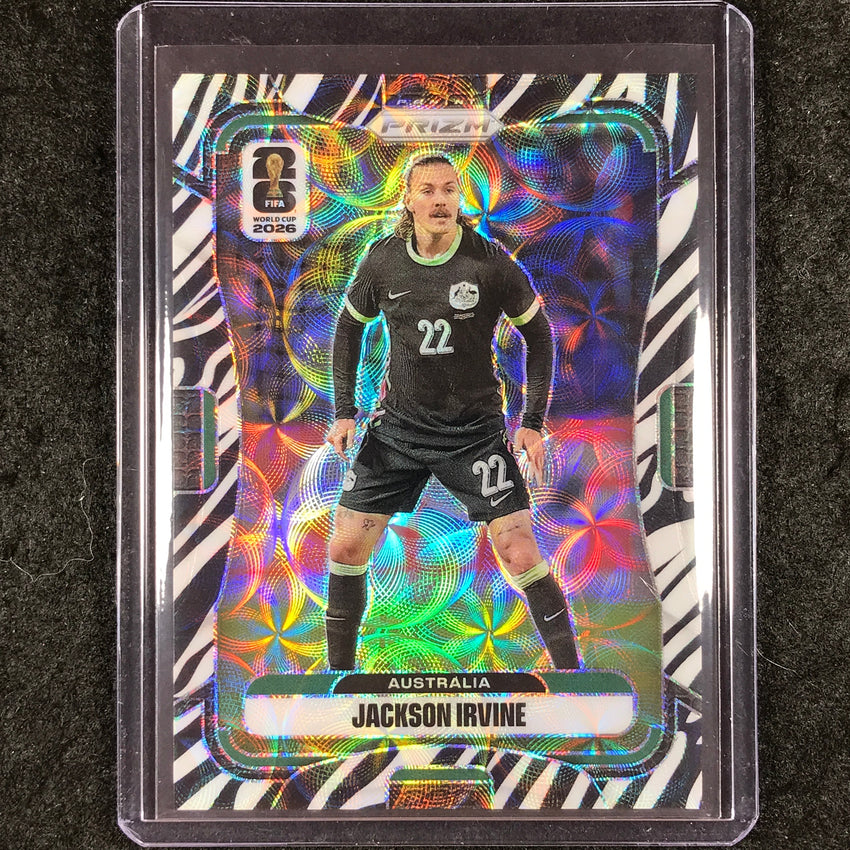 2026 Prizm FIFA World Cup JACKSON IRVINE Choice Zebra #136
