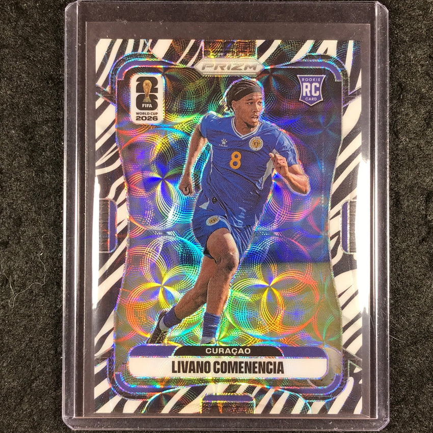 2026 Prizm FIFA World Cup LIVANO COMENENCIA Rookie Choice Zebra #204
