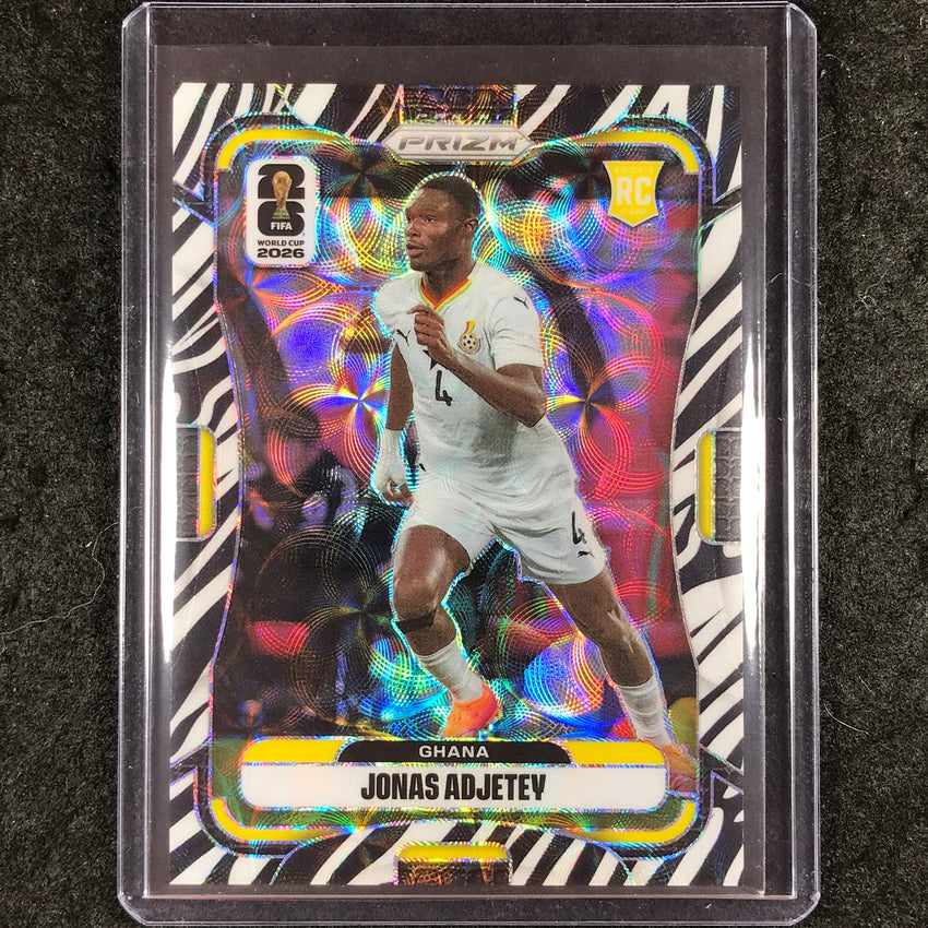 2026 Prizm FIFA World Cup JONAS ADJETEY Rookie Choice Zebra #233