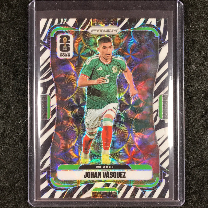 2026 Prizm FIFA World Cup JOHAN VASQUEZ Choice Zebra #285