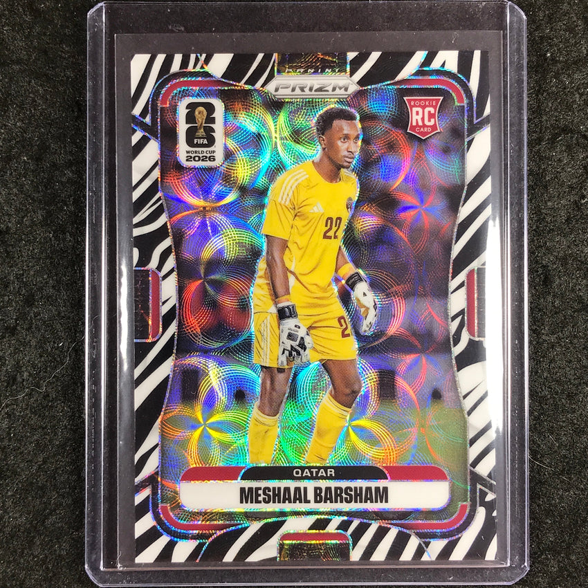 2026 Prizm FIFA World Cup MESHAAL BARSHAM Rookie Choice Zebra #376
