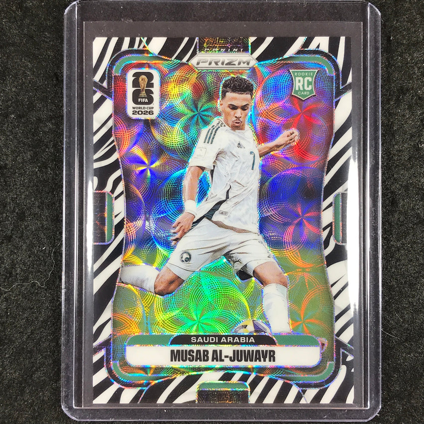 2026 Prizm FIFA World Cup MUSAB AL-JUWAYR Rookie Choice Zebra #388