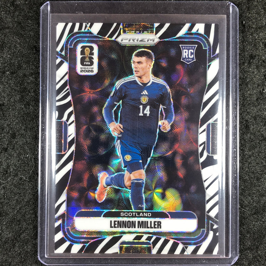 2026 Prizm FIFA World Cup LENNON MILLER Rookie Choice Zebra #392