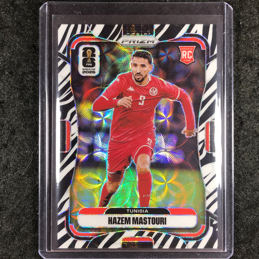 2026 Prizm FIFA World Cup HAZEM MASTOURI Rookie Choice Zebra #429