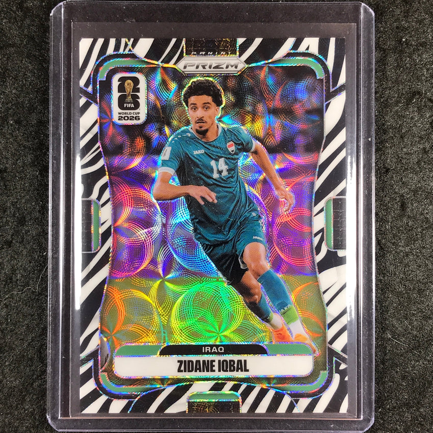 2026 Prizm FIFA World Cup ZIDANE IQBAL Choice Zebra #455