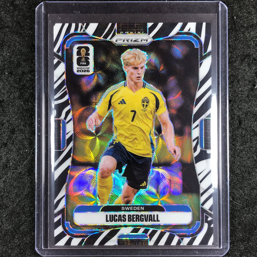 2026 Prizm FIFA World Cup LUCAS BERGVALL Choice Zebra #497