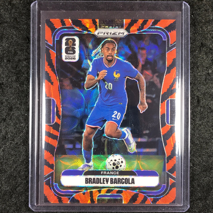 2026 Prizm FIFA World Cup BRADLEY BARCOLA Choice Tiger Stripe #28