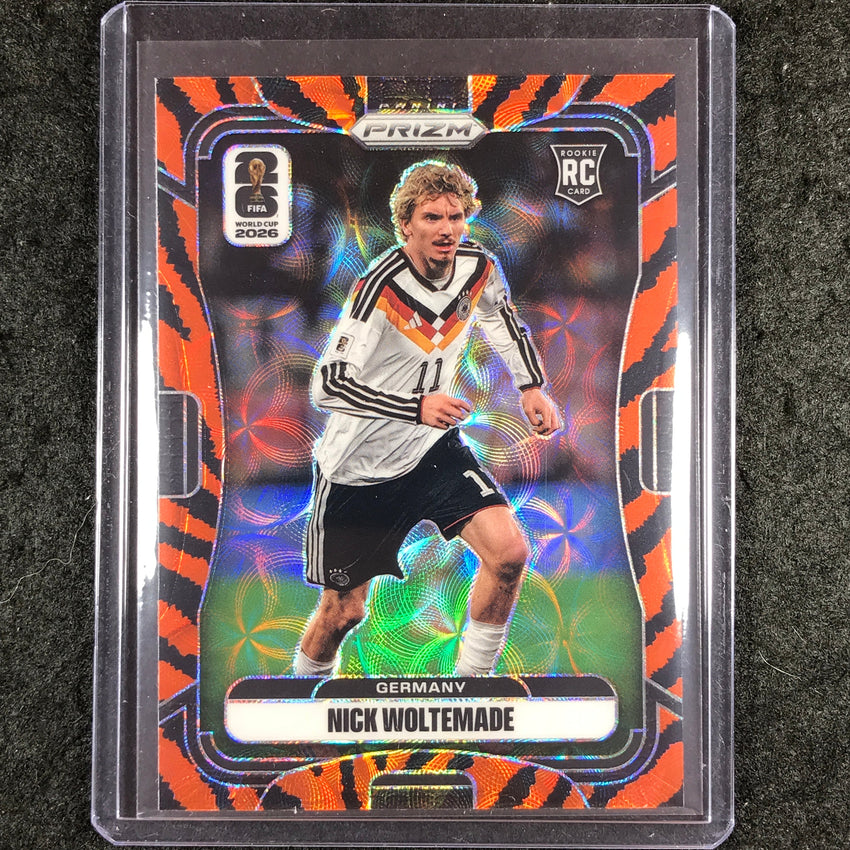 2026 Prizm FIFA World Cup NICK WOLTEMADE Rookie Choice Tiger Stripe #56