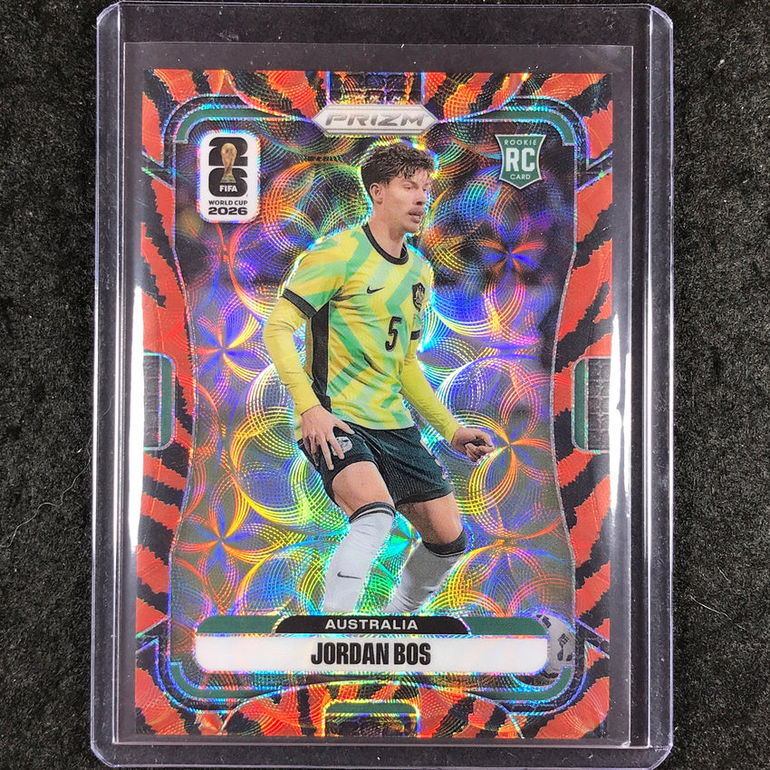 2026 Prizm FIFA World Cup JORDAN BOS Rookie Choice Tiger Stripe #143