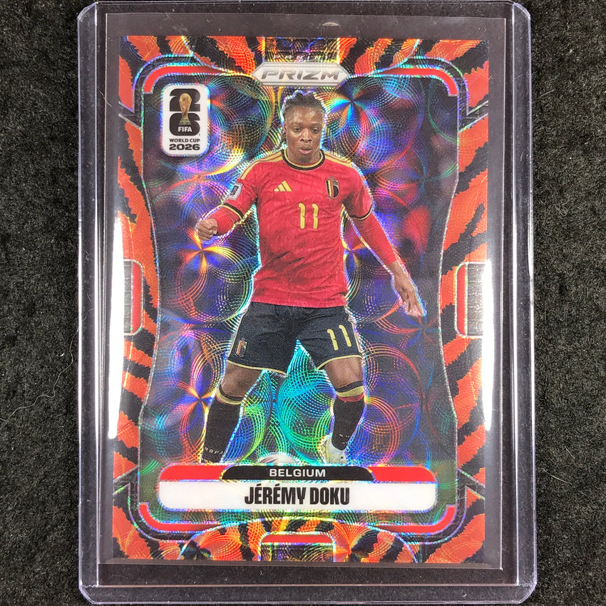 2026 Prizm FIFA World Cup JEREMY DOKU Choice Tiger Stripe #152