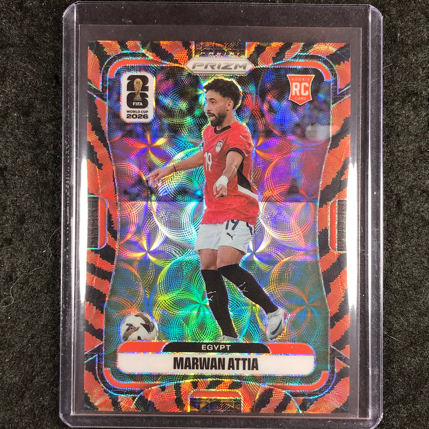 2026 Prizm FIFA World Cup MARWAN ATTIA Rookie Choice Tiger Stripe #221