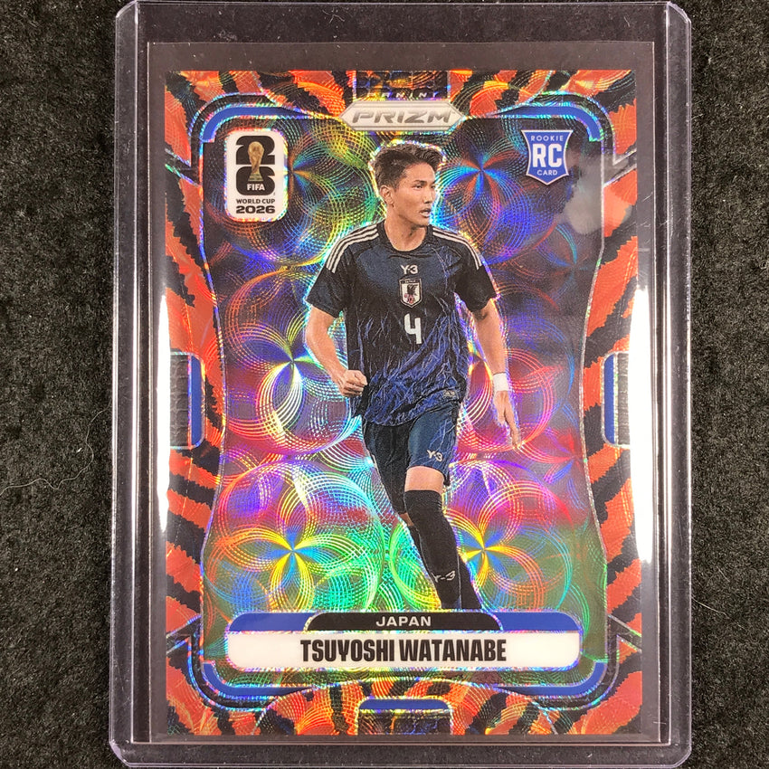 2026 Prizm FIFA World Cup TSUYOSHI WATANABE Rookie Choice Tiger Stripe #266